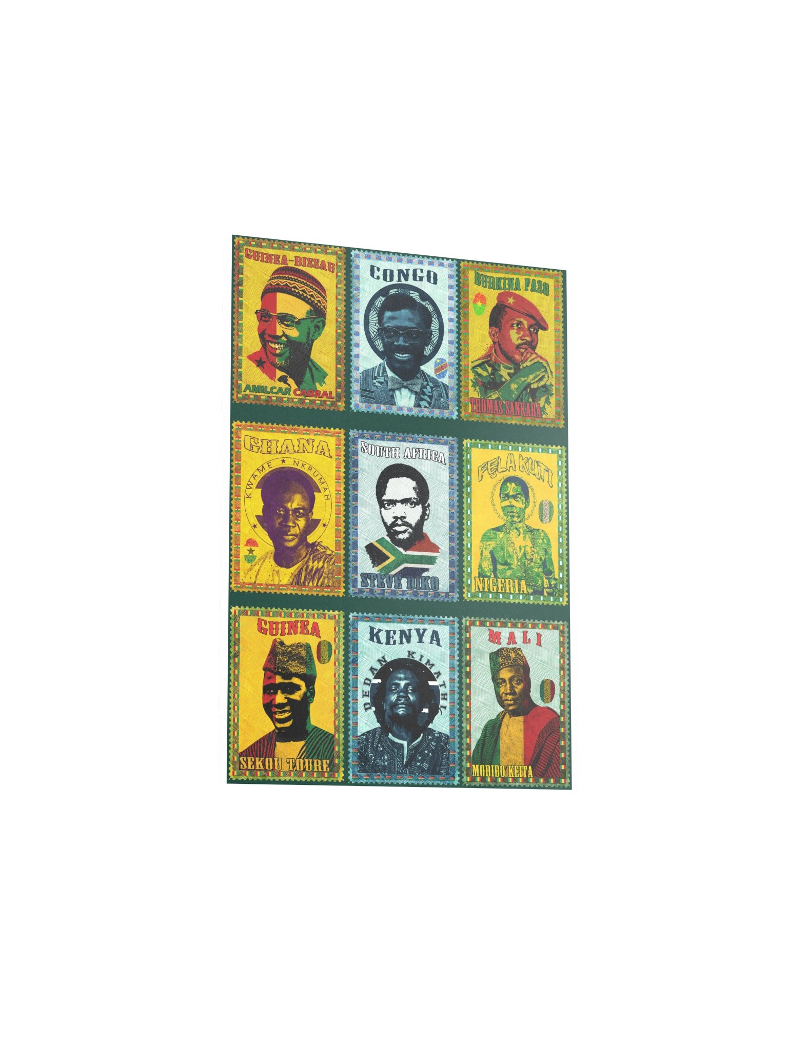 Pan-African Vintage Postage Stamp Collage | Gallery set of 9 product image (4)
