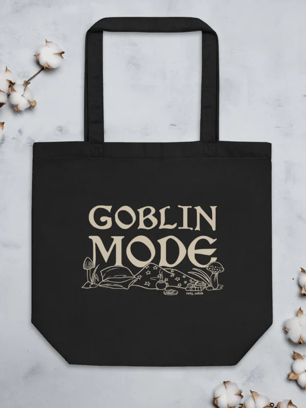 Goblin Mode Eco Cotton Tote Bag -Black product image (3)