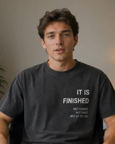 Tired of cringe Christian merch?
Cheap prints. Loud graphics. Zero substance.

We built something better.
Clean designs. Prem...