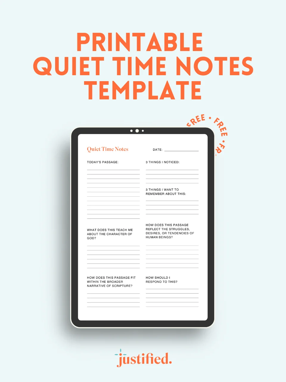 Quiet Time Notes Template product image (1)