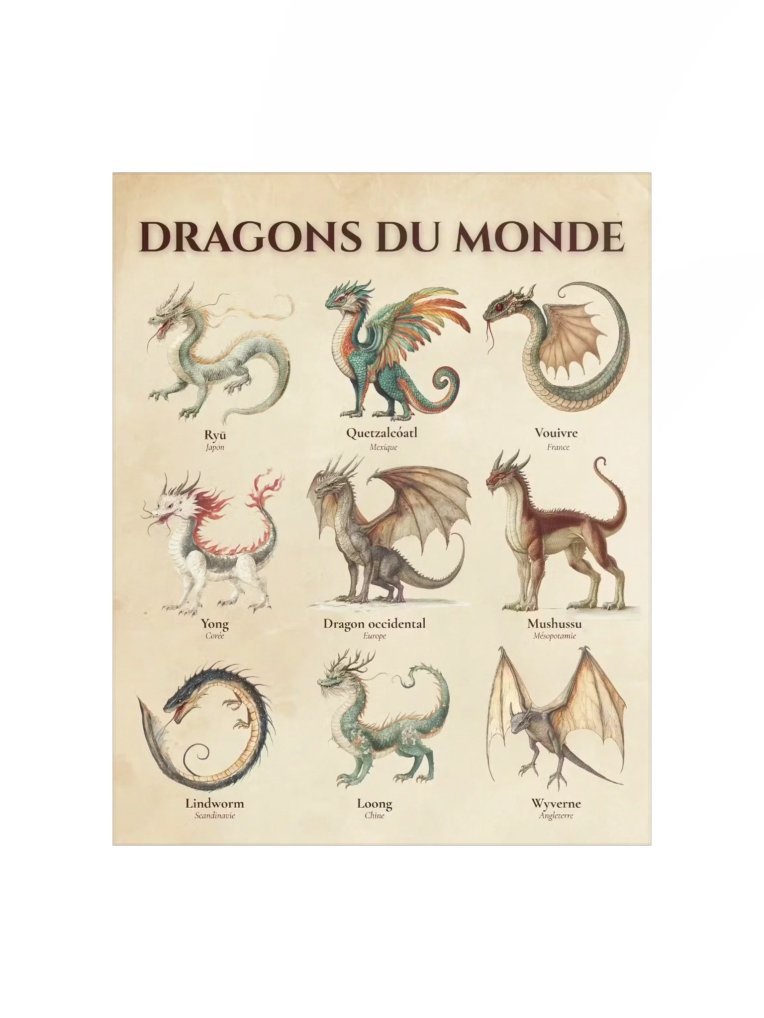 Poster Dragons du Monde - vue 5