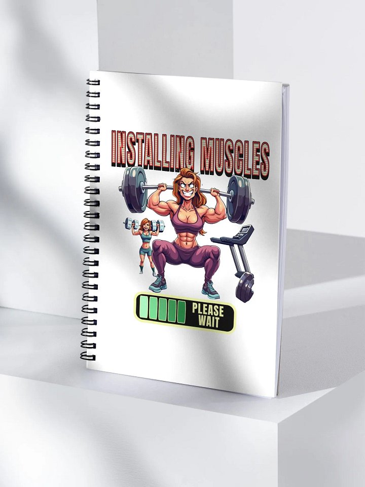 Installing Muscle Weightlifting Female Spiral Notebook product image (2)