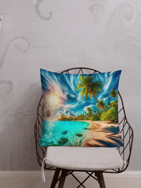 Tropical Paradise Premium Pillow |AI Design product image (1)
