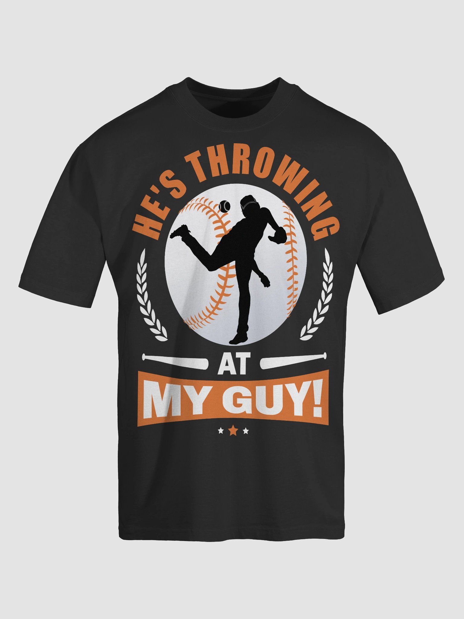 He's Throwing At My Guy Black Tee product image (6)