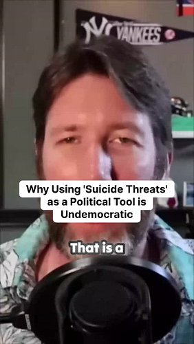 Is political discourse crossing the line? 

This compelling clip challenges the growing trend of utilizing suicide threats as...