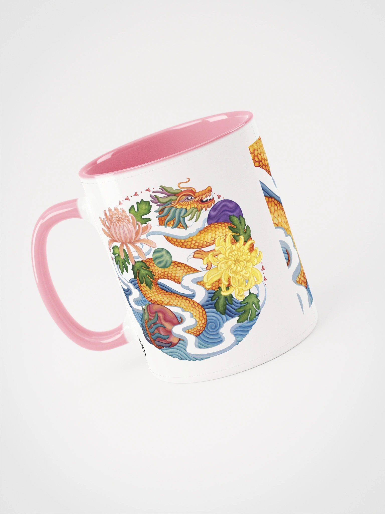 "Dragon & Chrysanthemums" - Ceramic Mug product image (1)