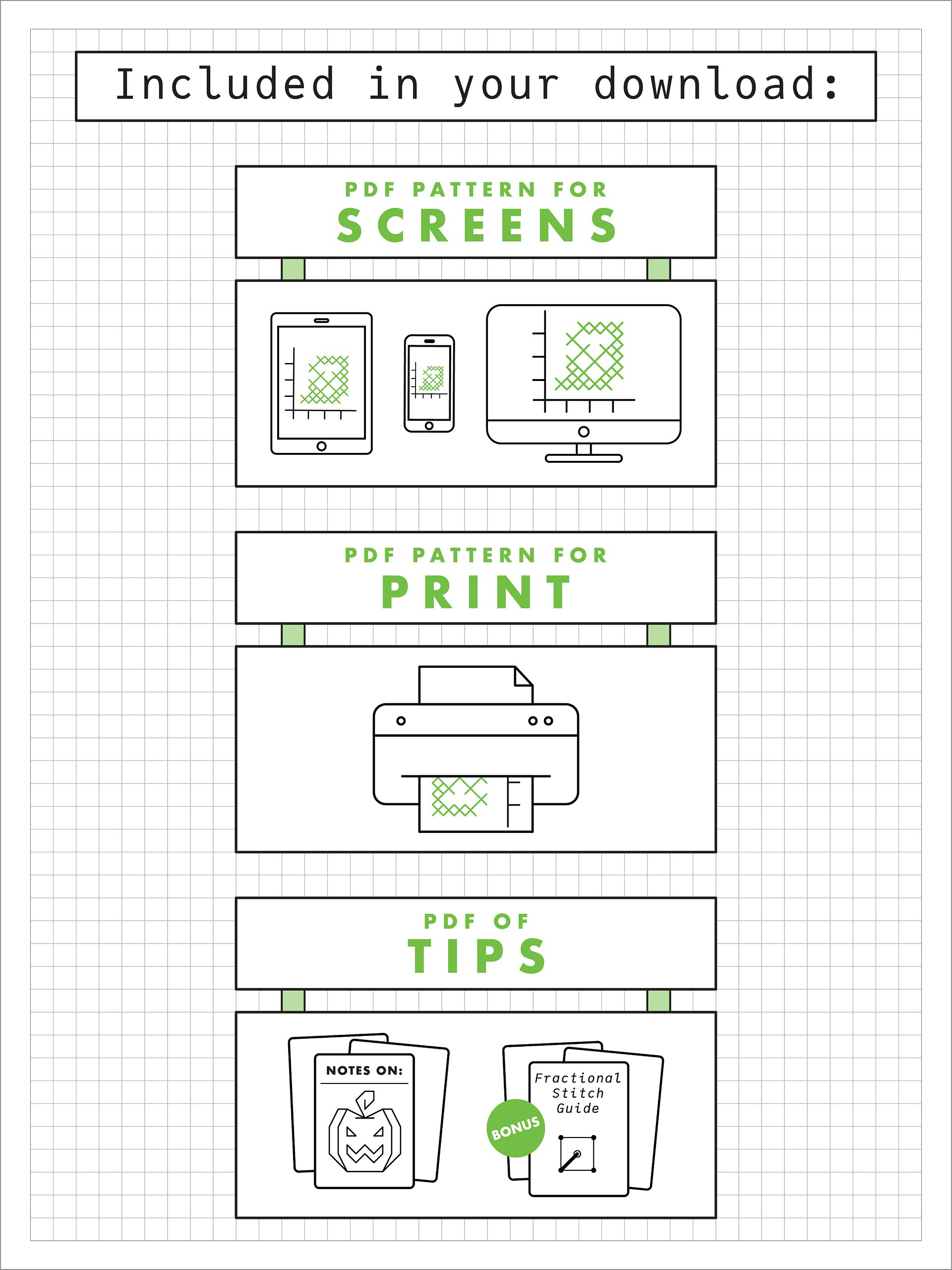 Slime After Slime • Blackwork Cross Stitch Pattern • PDF Digital Download product image (4)