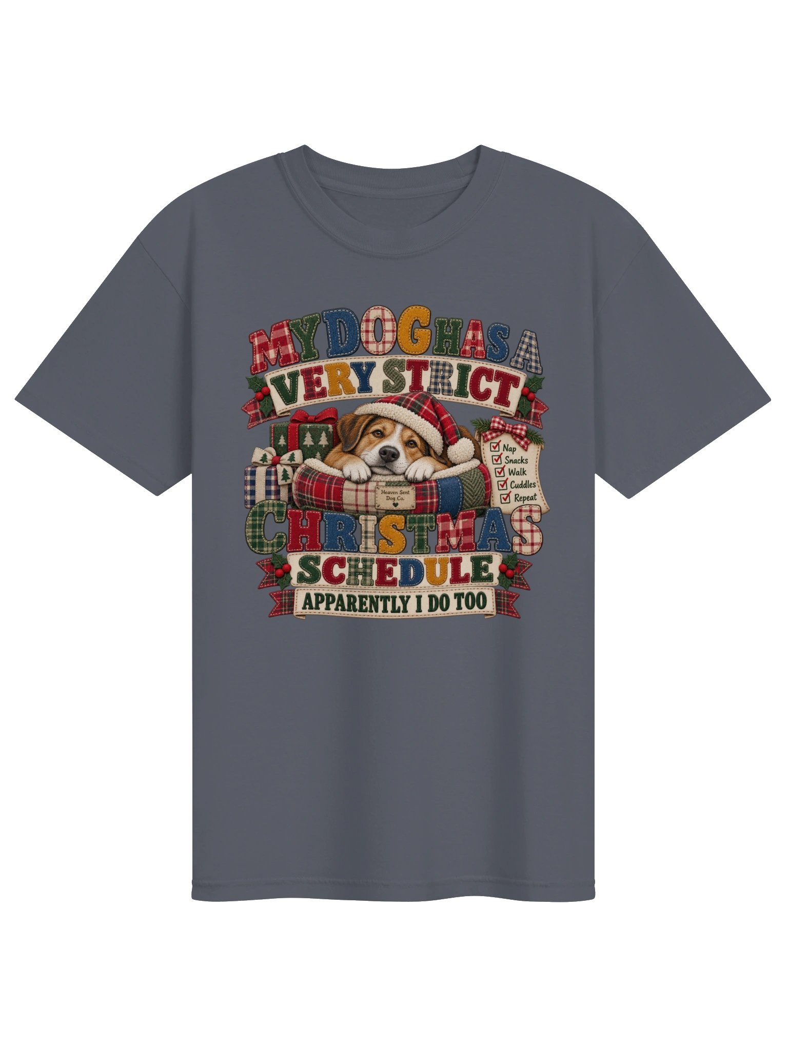 My Dog Has a Very Strict Christmas Schedule | Dog Christmas T-Shirt product image (3)