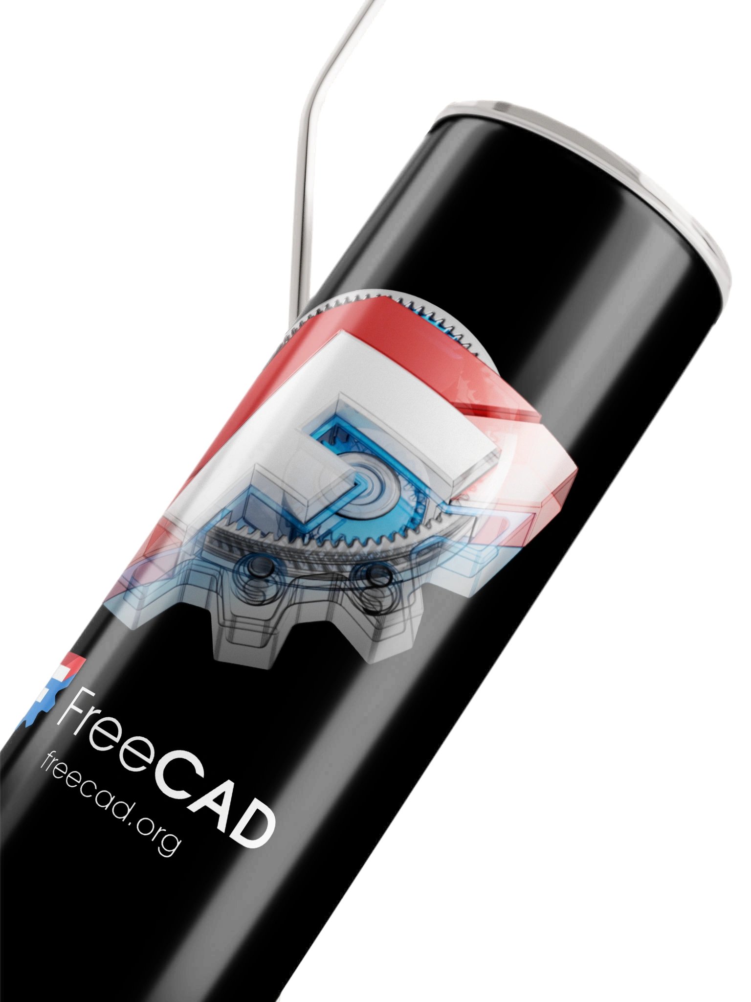 FreeCAD 2026 - Collectible Metal Tumbler - Black product image (4)