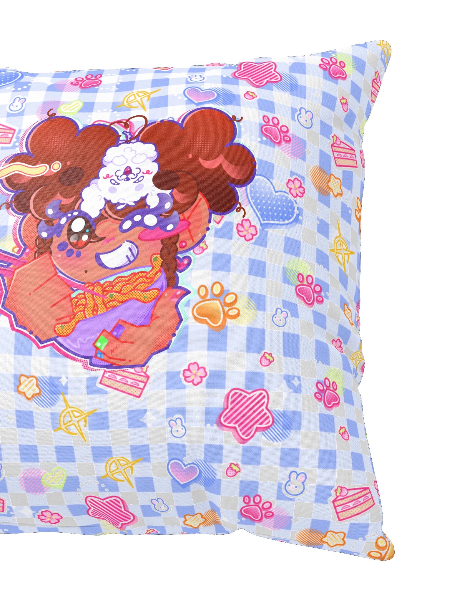 RamenDoodlesCafe Cartoon Throw Pillow product image (4)