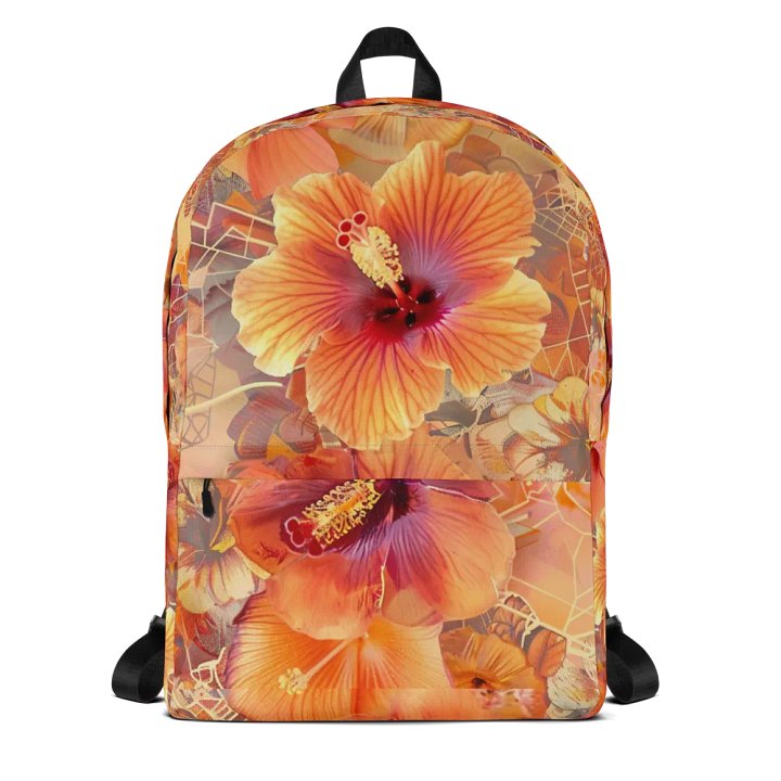 Golden Hibiscus Dreams All-Over Print Backpack product image (1)