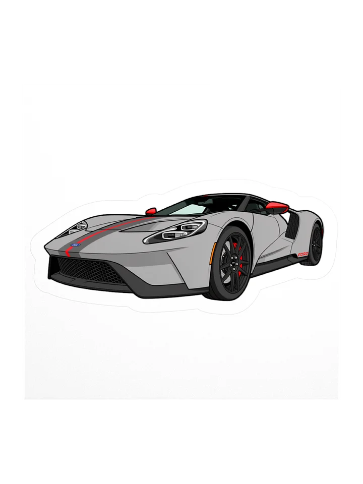 Grey Ford GT Carbon Series Sticker (Retro, Sketch, Silhouette) product image (1)