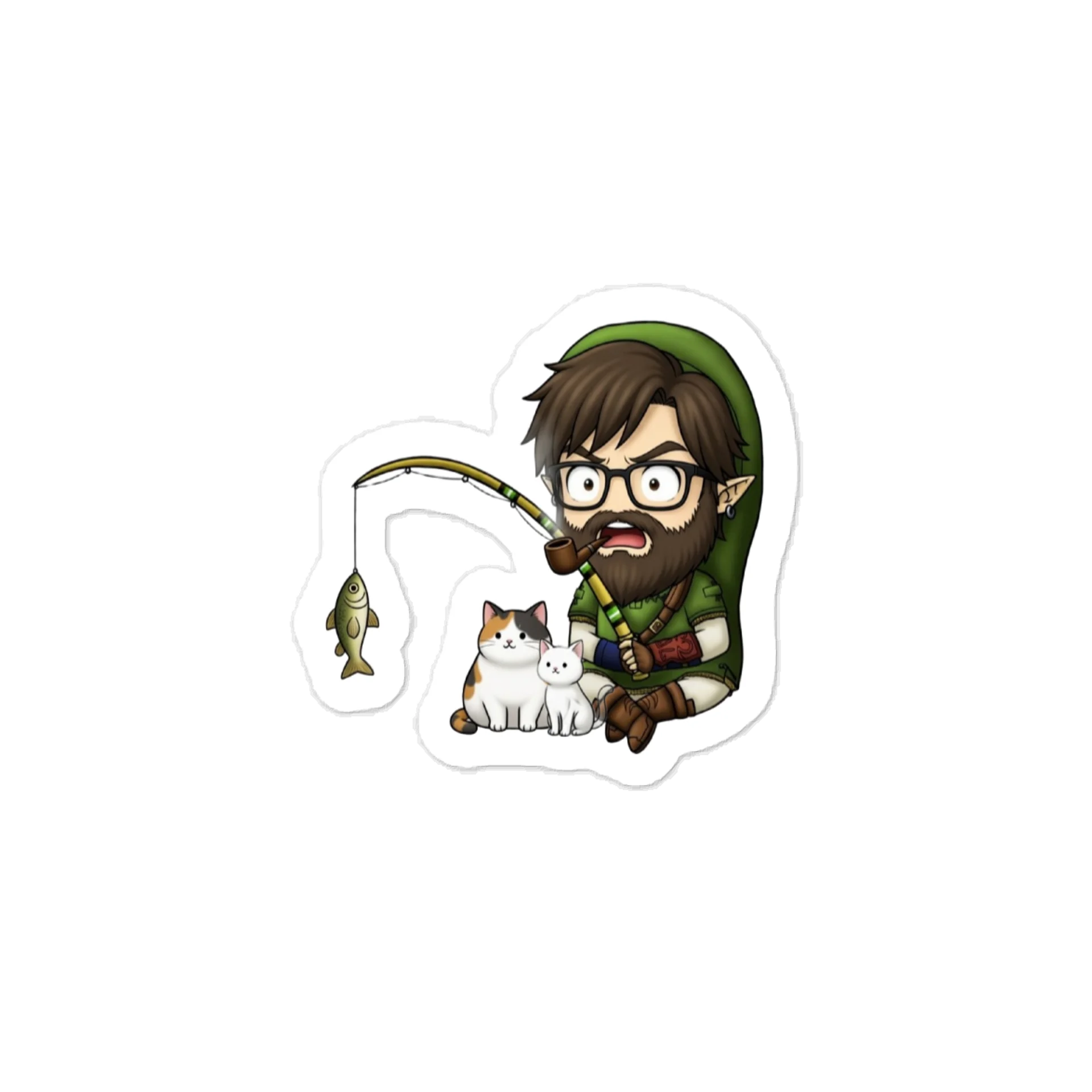 Fishing with Hemp sticker product image (1)