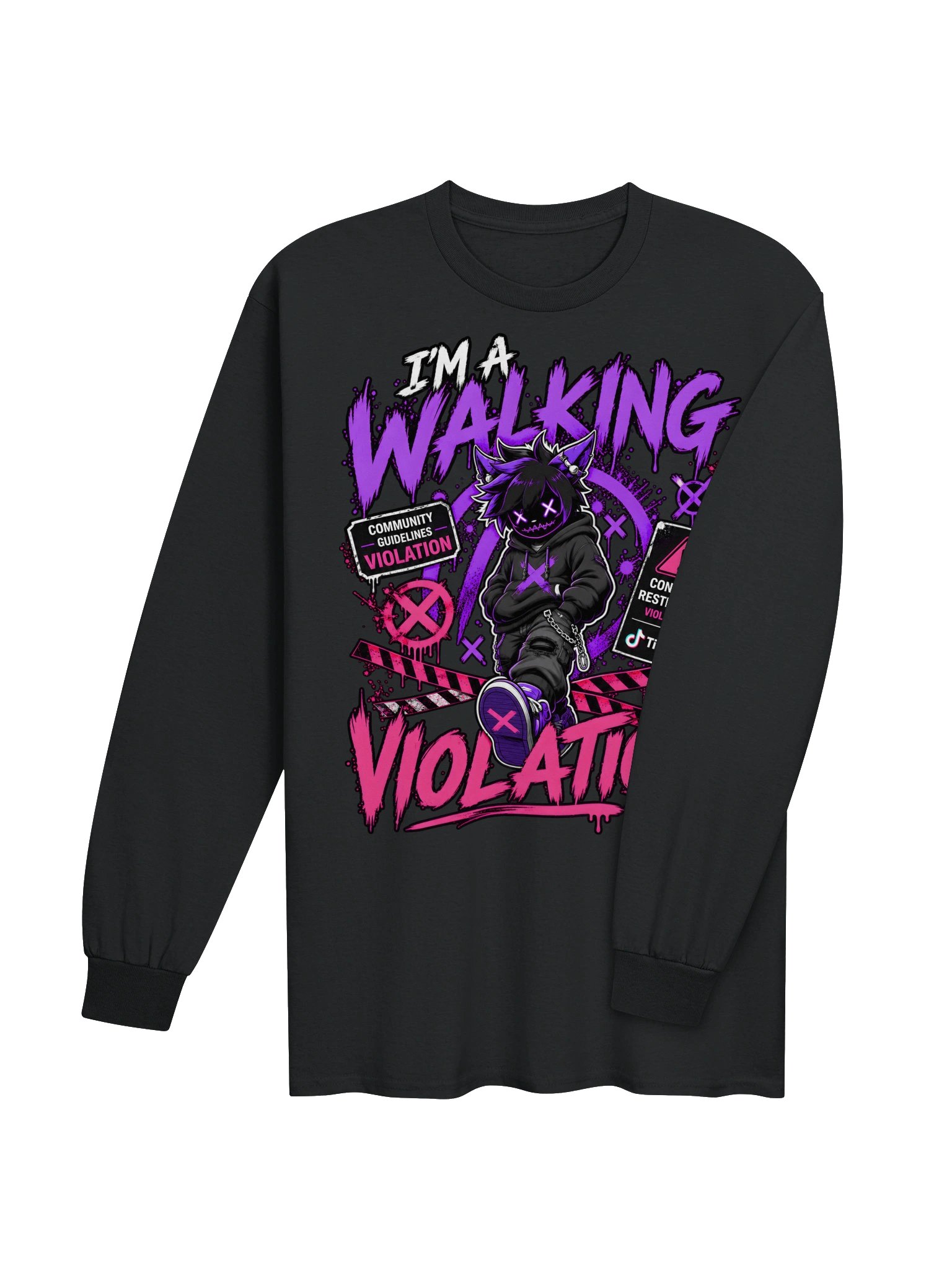 I’m a Walking Violation Neon Graffiti Tee product image (4)