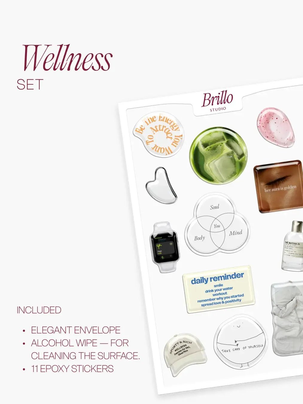 Wellness 3D Sticker Set product image (3)
