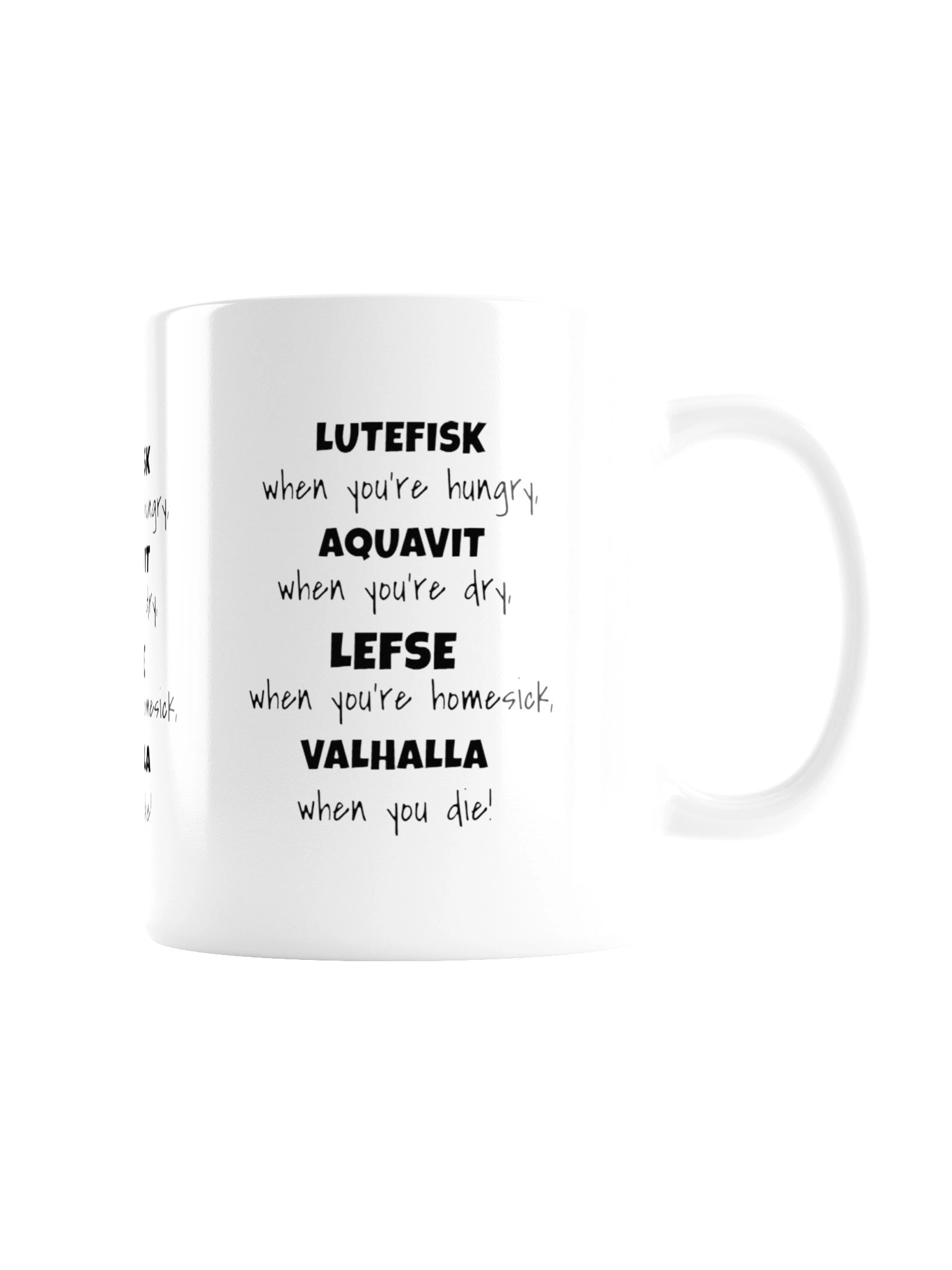 Norwegian Lutefisk Aquavit Lefse Glossy Mug product image (7)