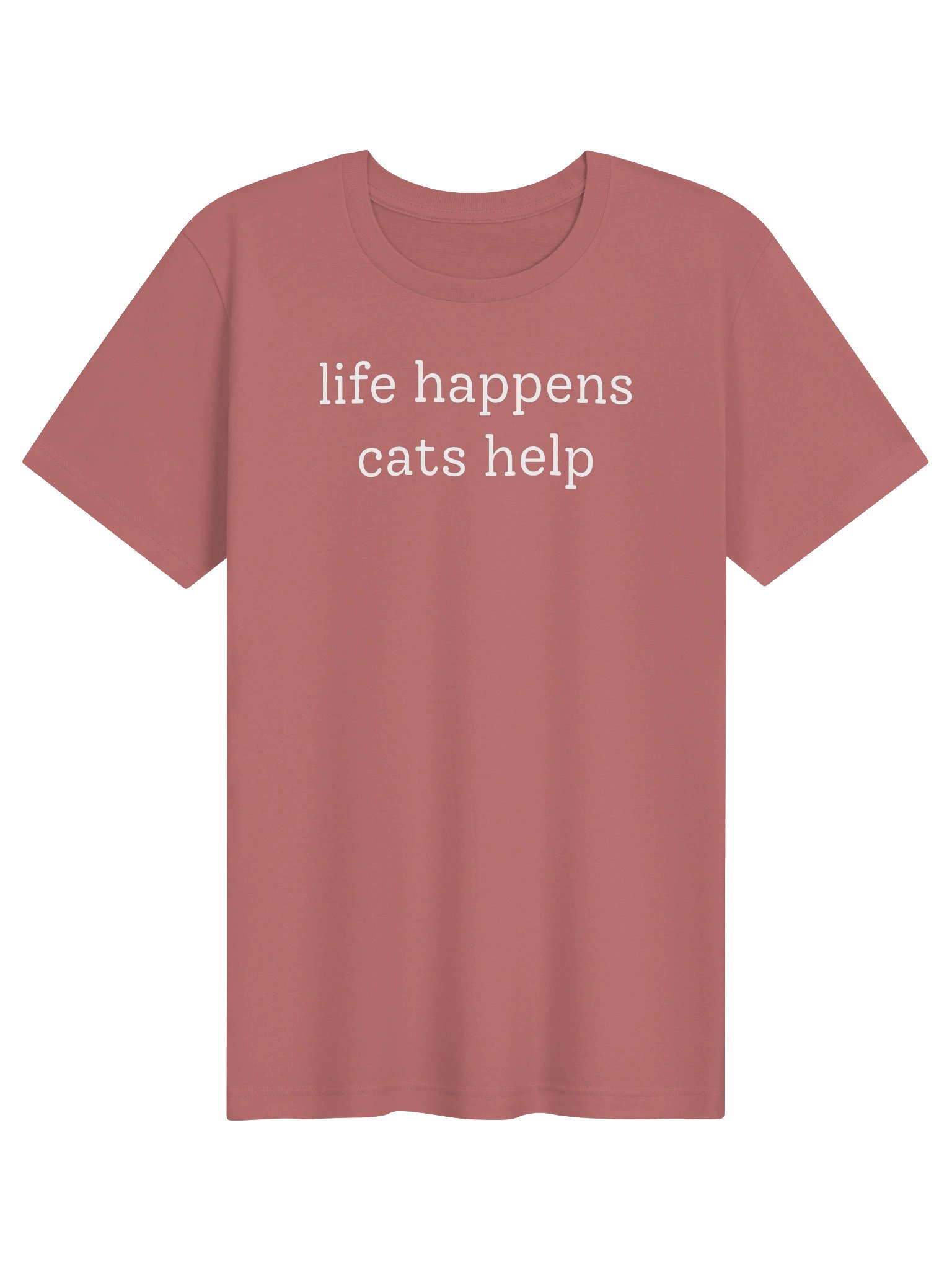 Life Happens Cats Help T-Shirt, Funny Cat Lover Shirt product image (5)