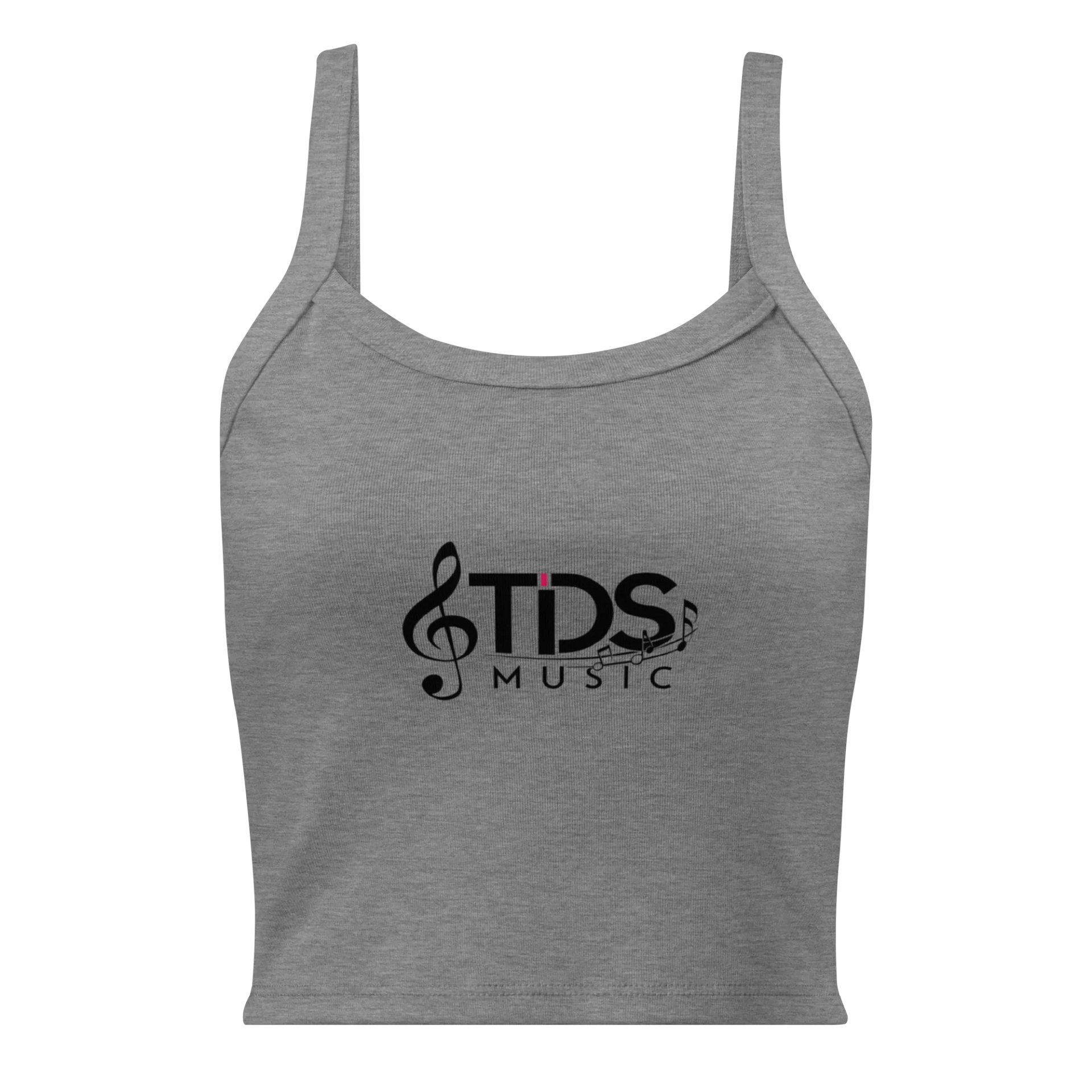 Women’s Micro-Rib Tank Top with TDS Music Design – Stretch Fit, Mid-Length, Scoop Neck | TDS Music product image (1)