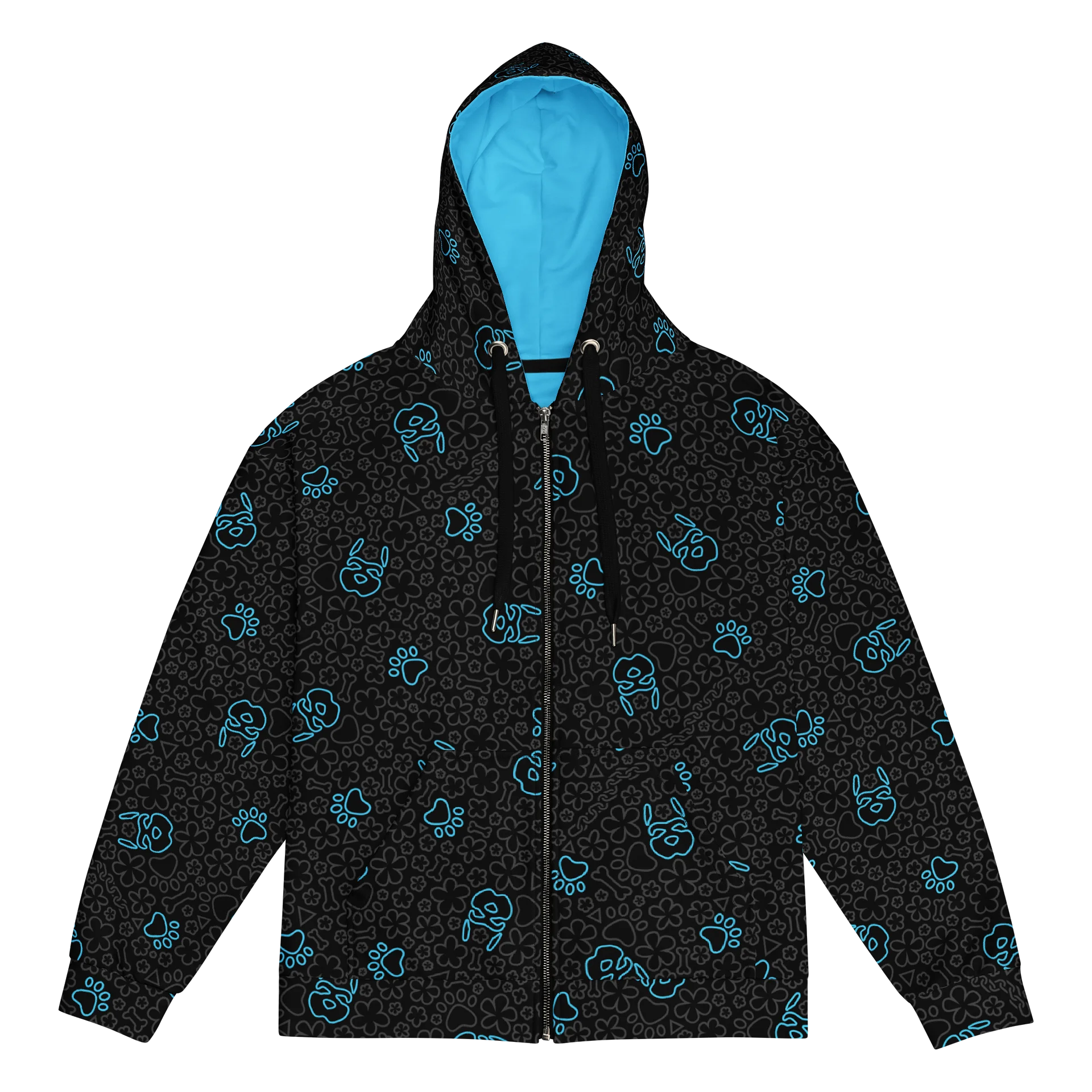 Psych Pattern Zip-Up Hoodie - Night Blue product image (1)
