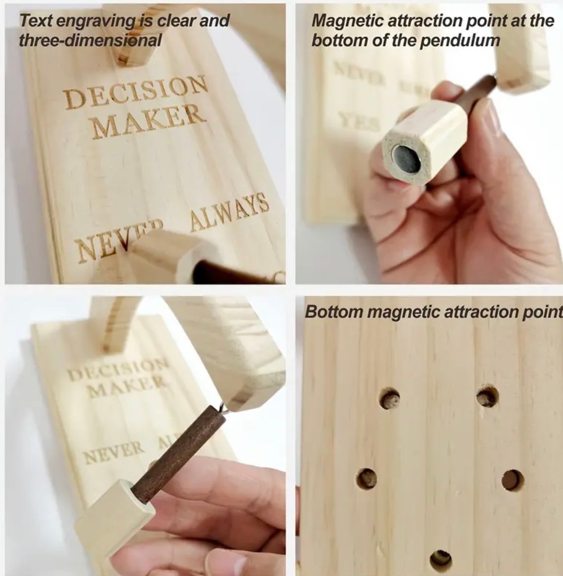 Magnetic Wooden Decision Pendulumبندول قرار خشبي مغناطيسي product image (3)