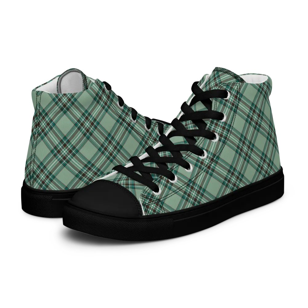 Kelly Tartan Men's High Top Shoes product image (8)