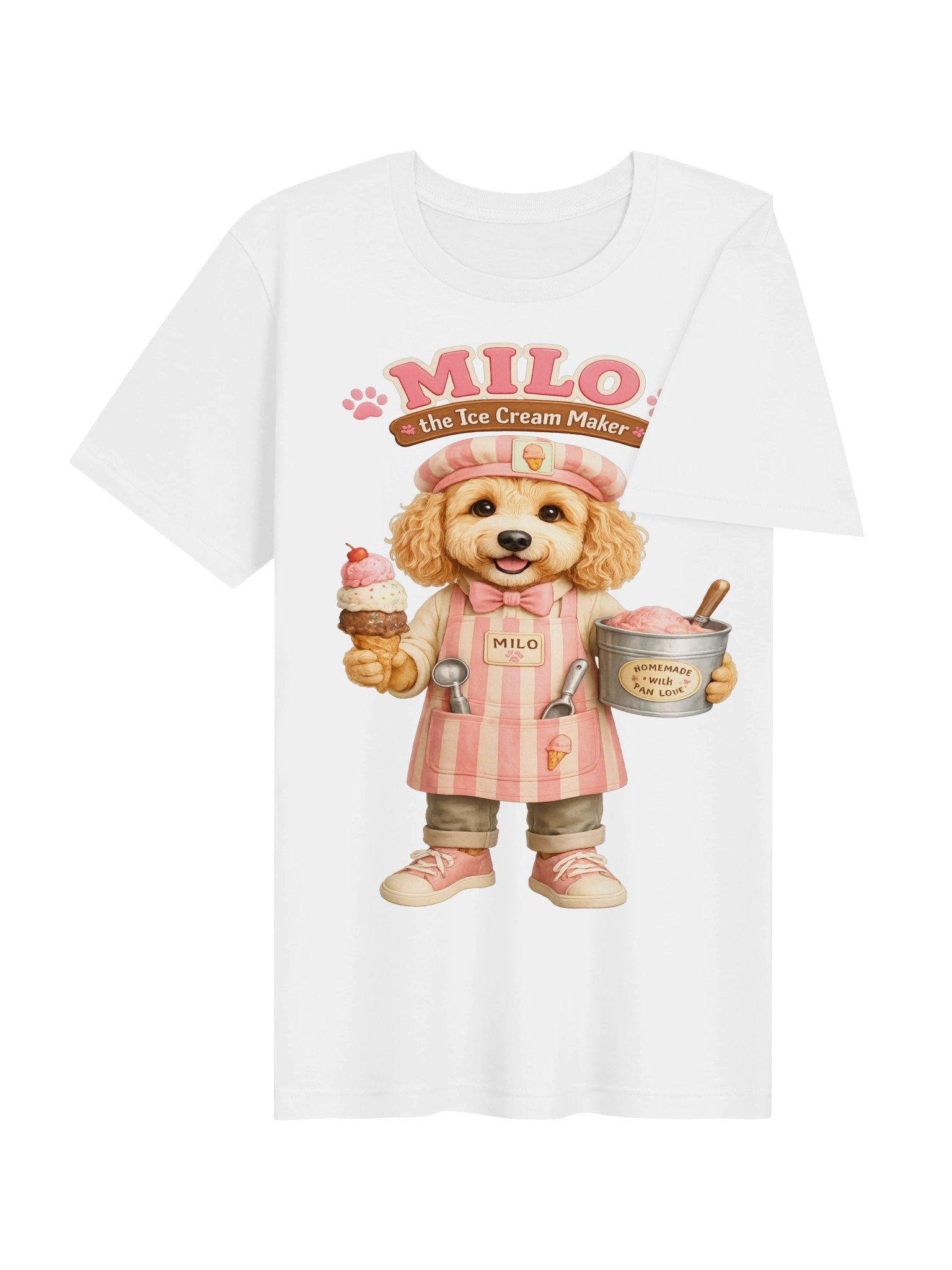 Milo the Ice Cream Maker Adult Tee product image (34)