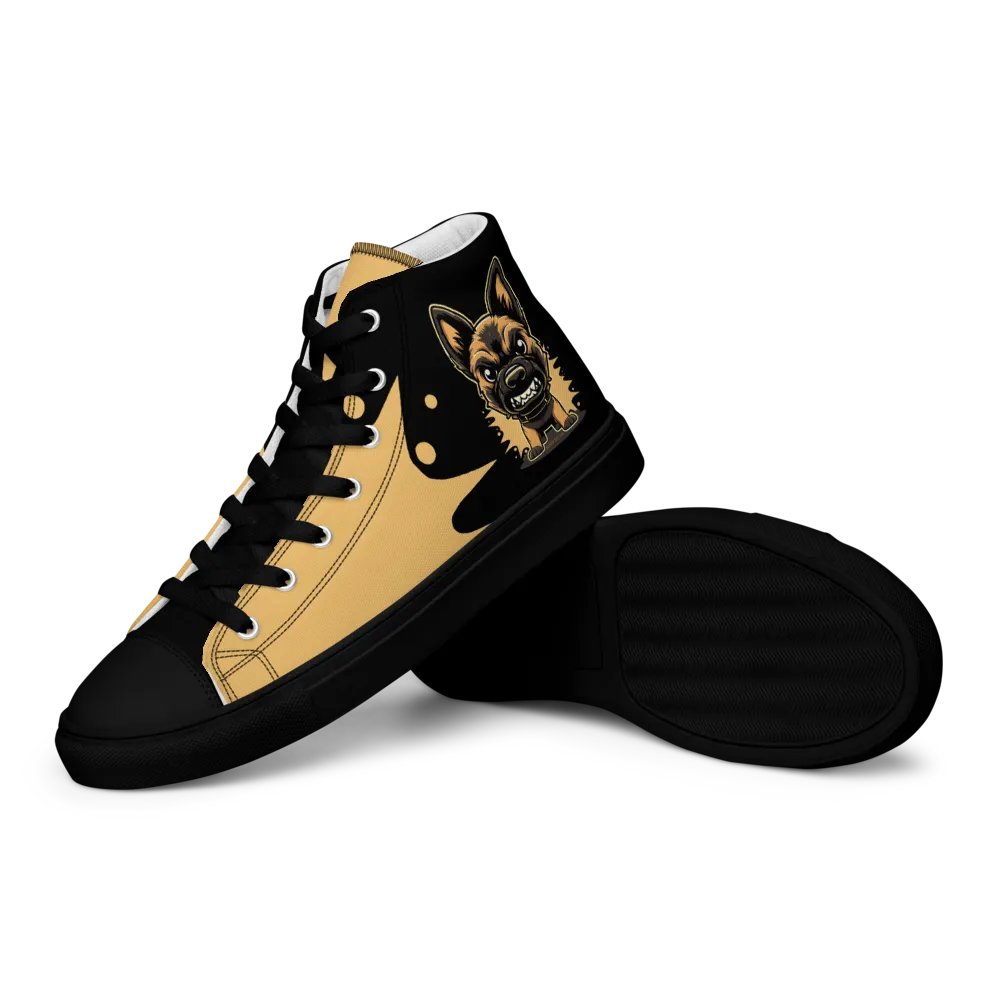 Belgian Malinois Angry Pup - Women's High Top Canvas Shoe product image (10)
