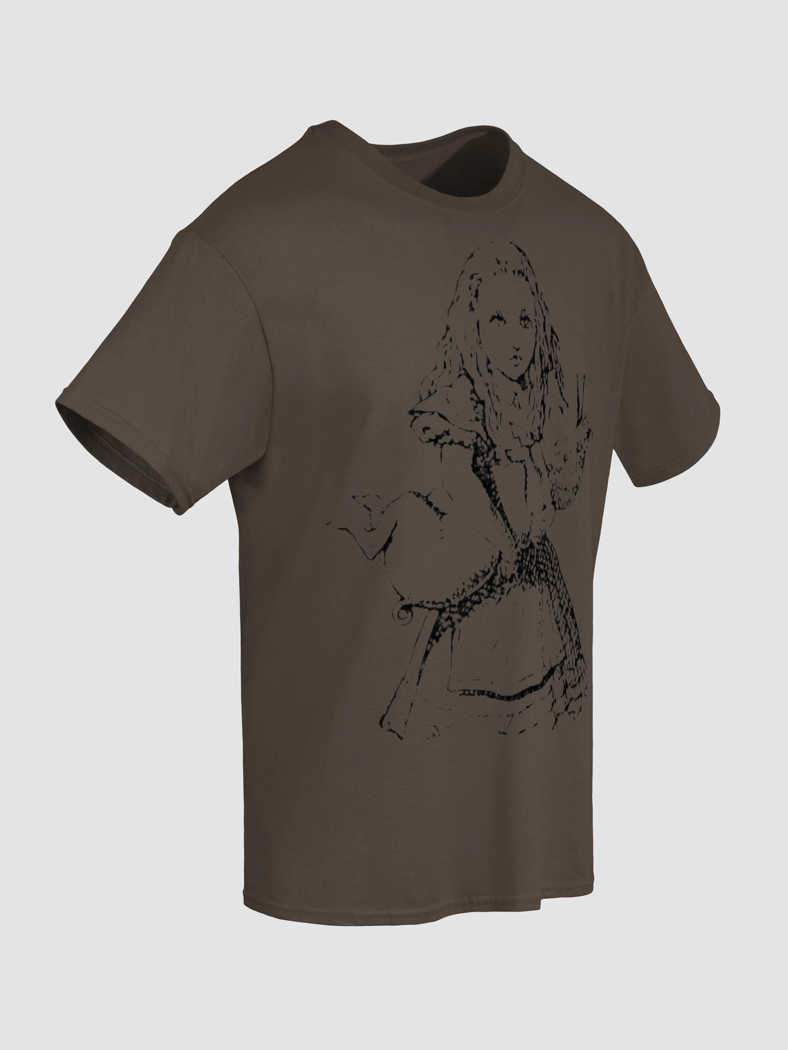 Alice and Pig + We're All Mad Here Unisex Heavyweight Cotton T-Shirt, Original John Tenniel Illustration product image (6)