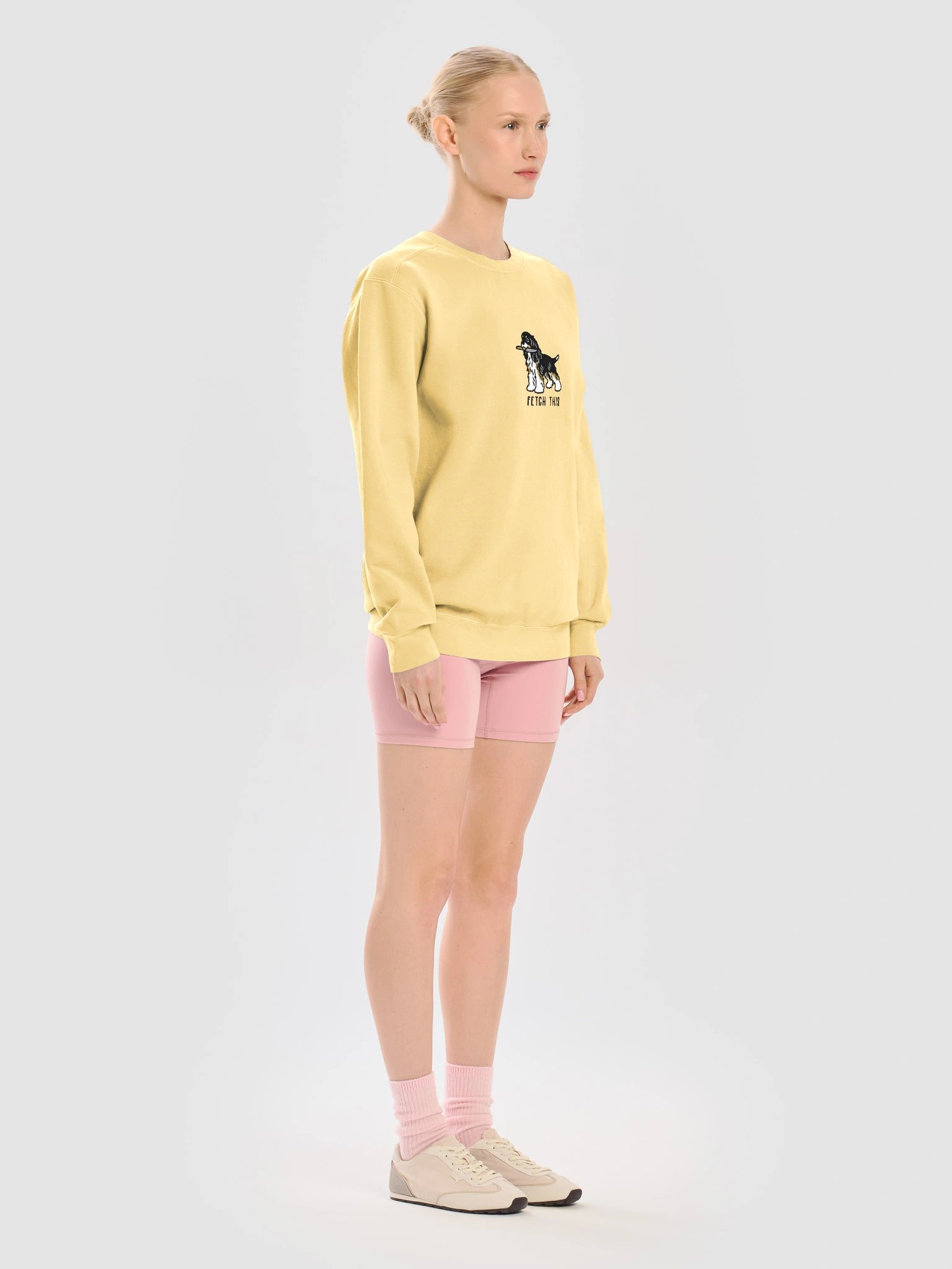 Fetch This Funny Chibi-Style Embroidered Premium Sweatshirt for American Cocker Spaniel(Tricolor) Owners product image (47)