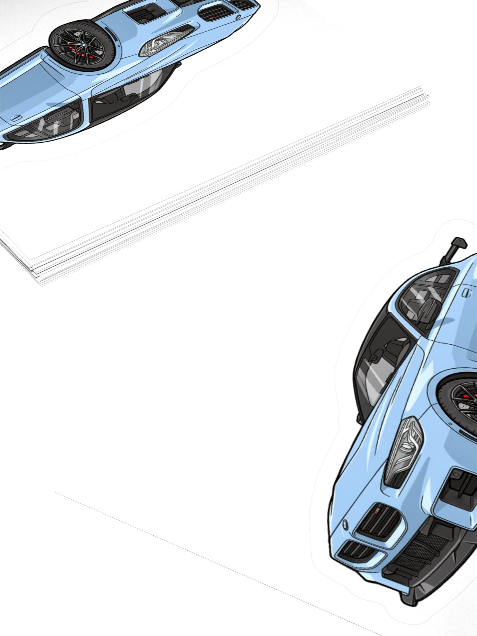 Zandvoort Blue BMW M2 Sticker (Retro, Sketch, Silhouette) product image (12)