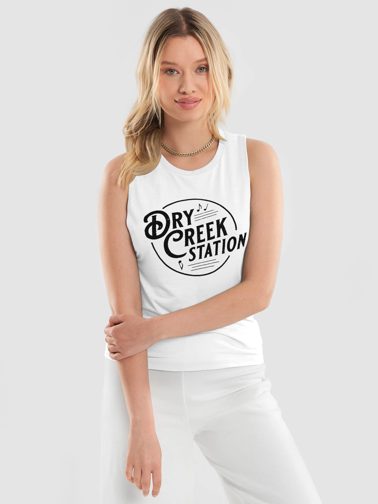 Vintage Women's Flowy Muscle Tank (Black Logo) product image (1)