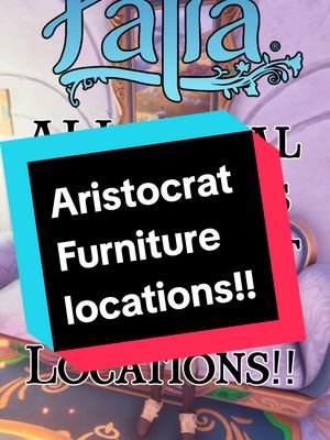 where to find every piece of the new aristocrat furniture set on the map! if you have any issues hit me up in the comments below! ❤️❤️ Special thanks to @UnleashedMDK and his community for helping me find the last piece I needed! #PaliaDecor #Palia #PaliaHousing #CozyGaming #cozystreamer 