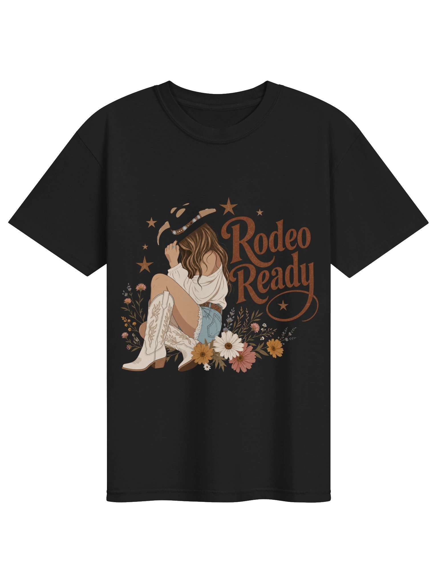 Rodeo Ready Western Cowgirl Floral Country T-Shirt product image (1)