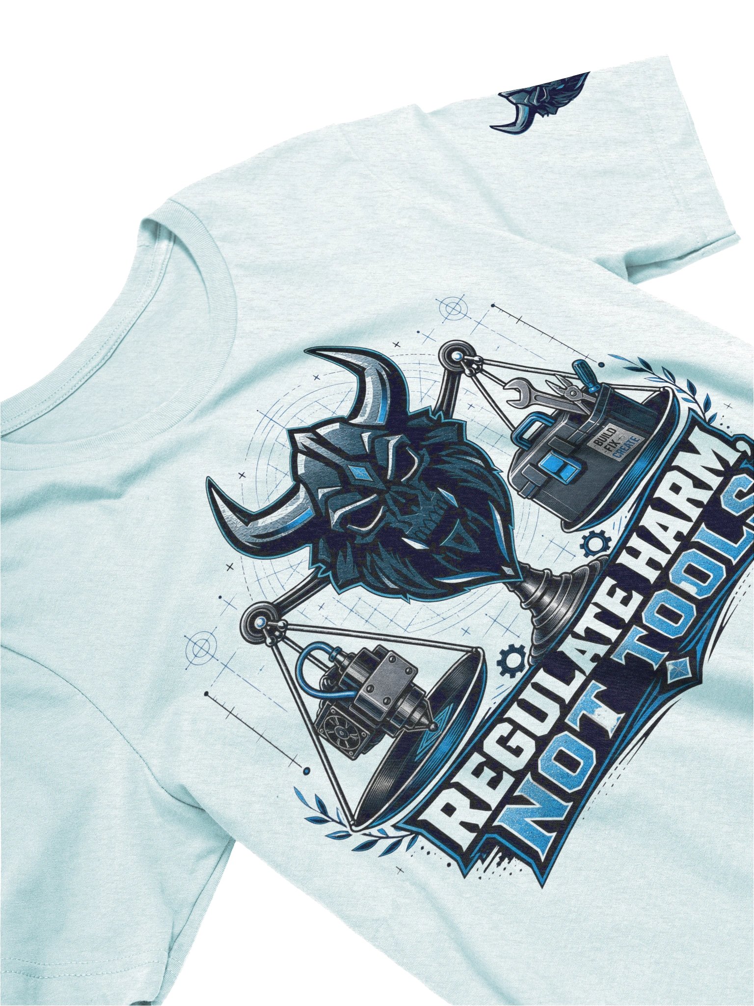 NOT TOOLS — Horned Skull Tech Tee product image (111)