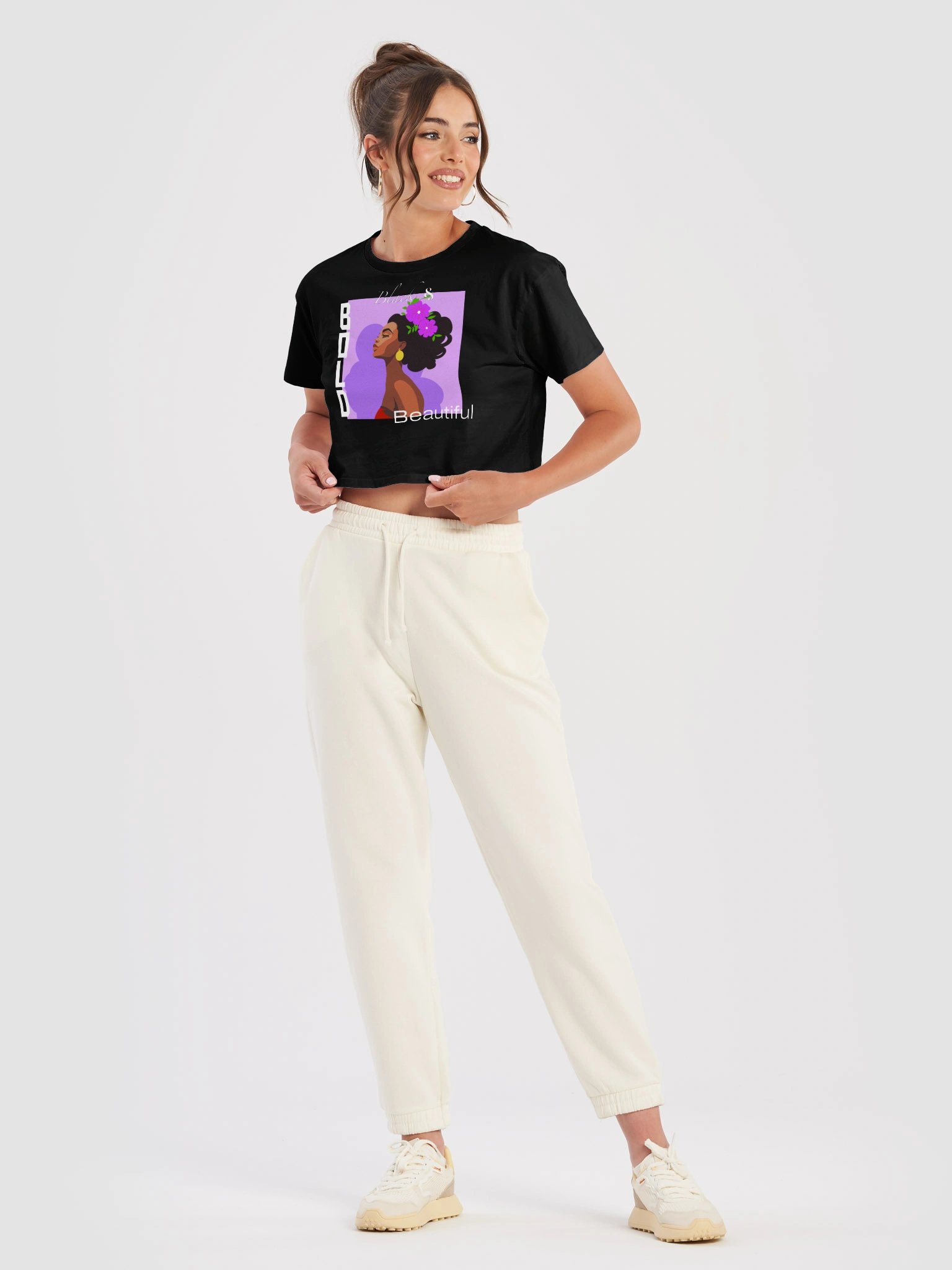 Bold Black Beautiful Icon III Crop Tee product image (3)