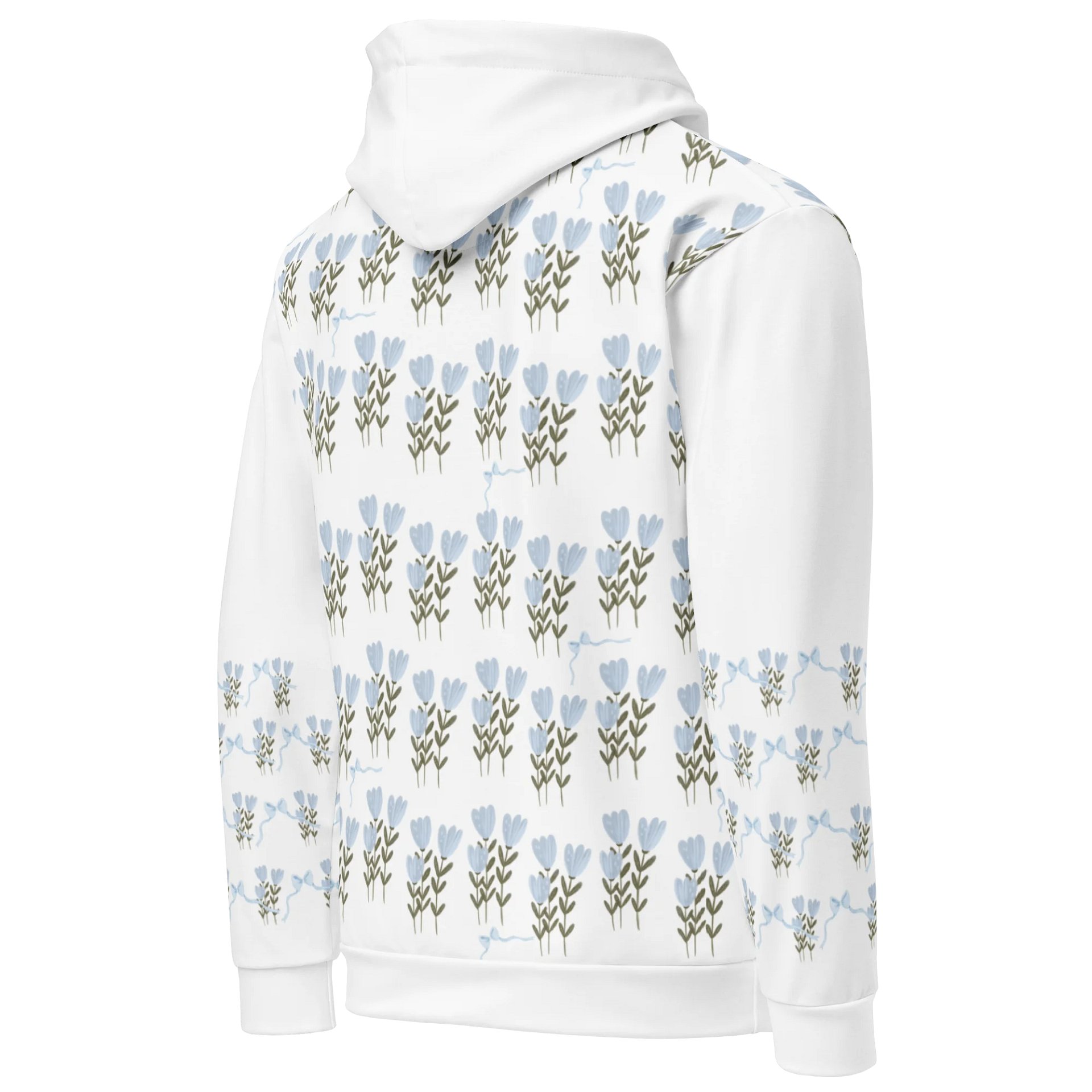 Snowdrops and Bows - Winter Fashion White Hoodie product image (6)