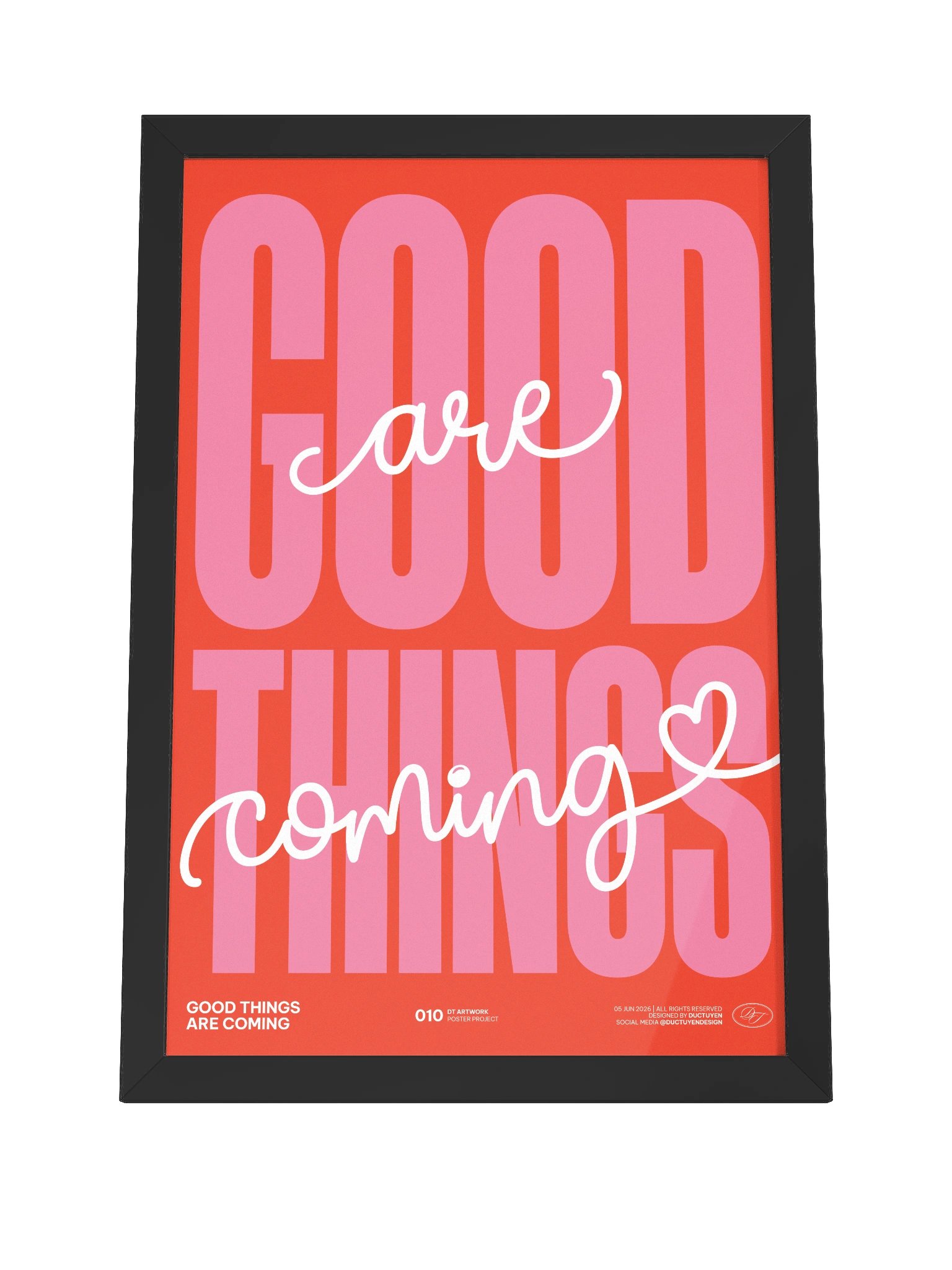 "GOOD THINGS ARE COMING" Typography Framed Poster product image (10)