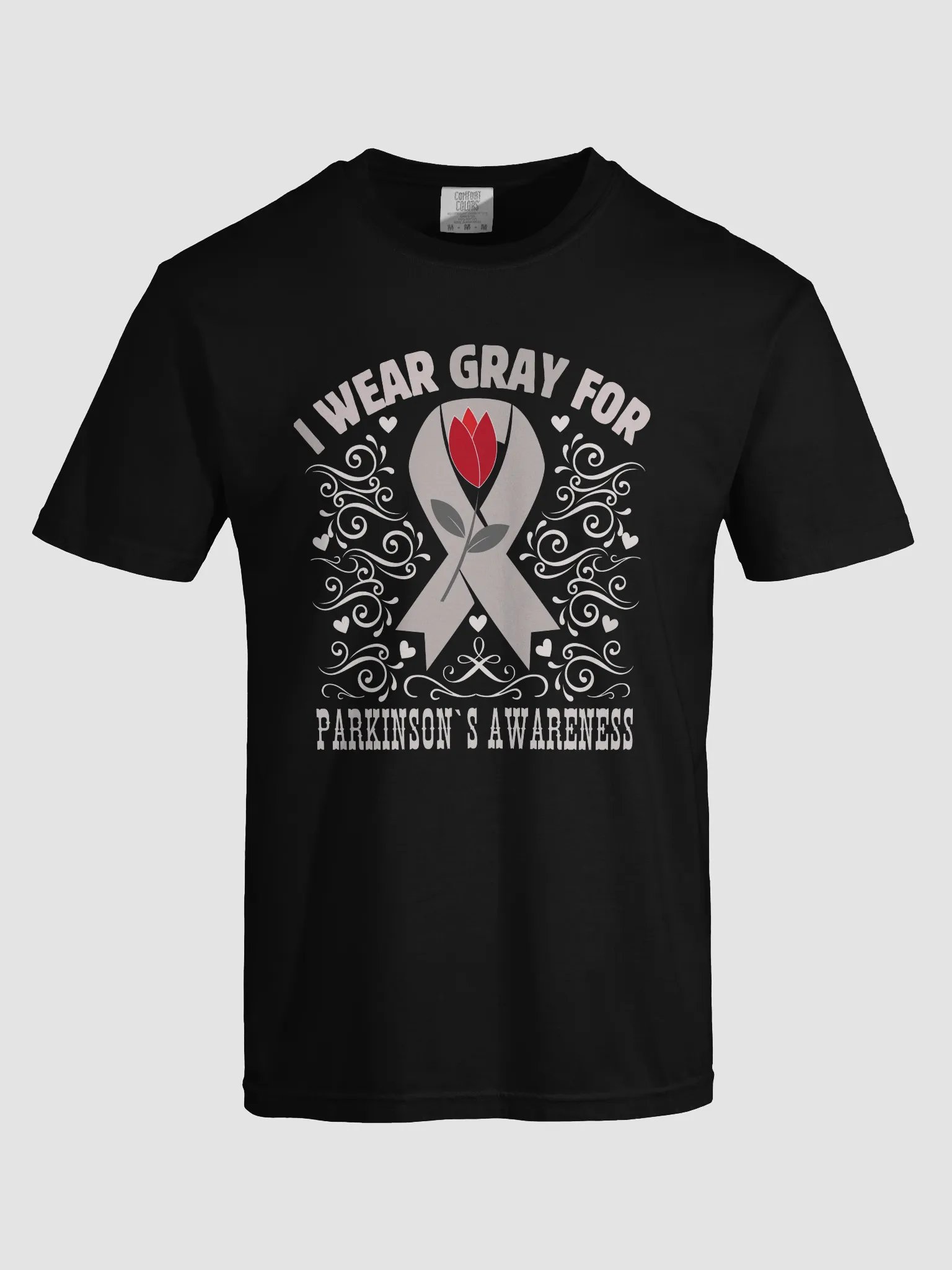 I Wear Gray For Parkinson Awareness, Flourish Comfort Colors T-shirt product image (10)