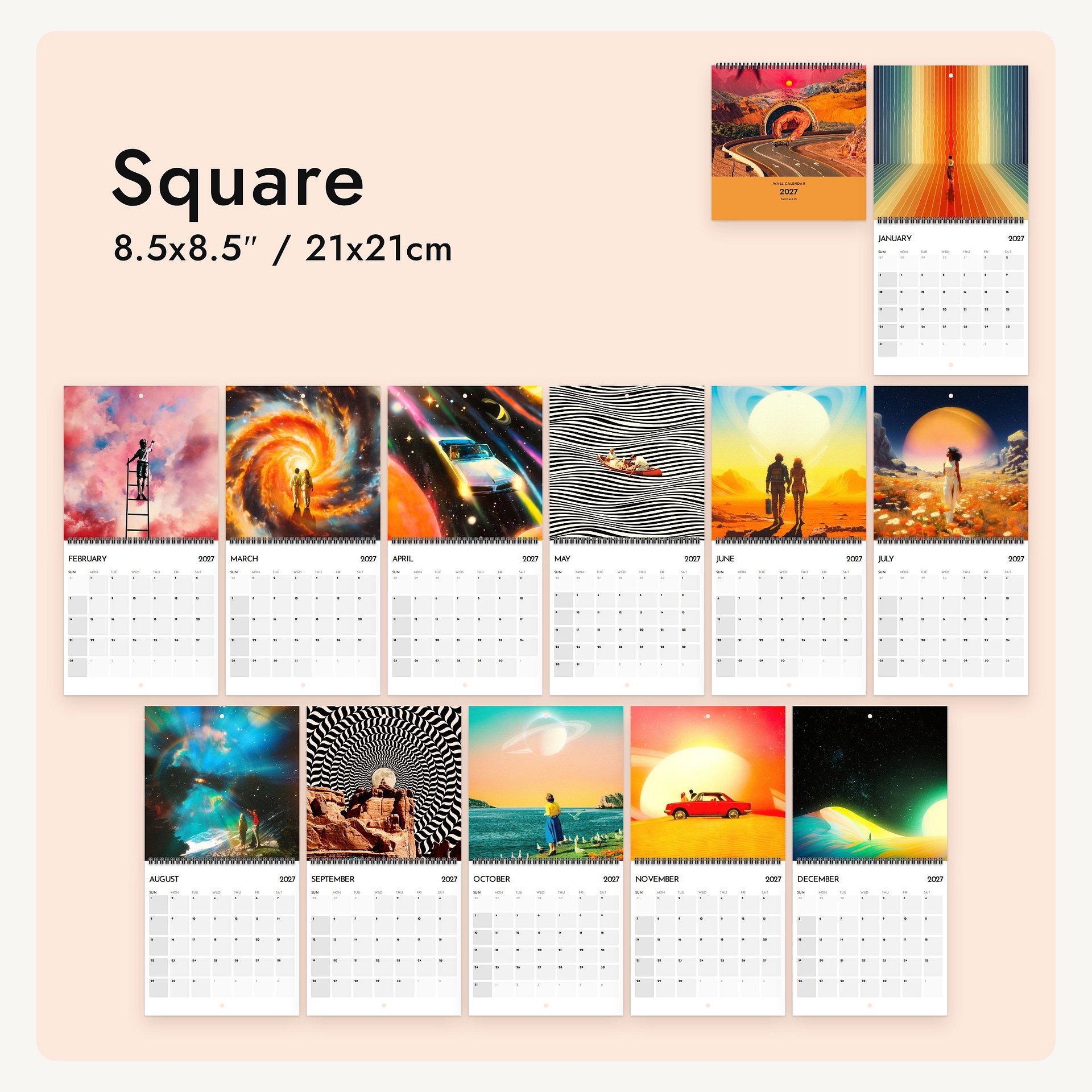 Cosmic Rainbows 2027 Calendar product image (12)