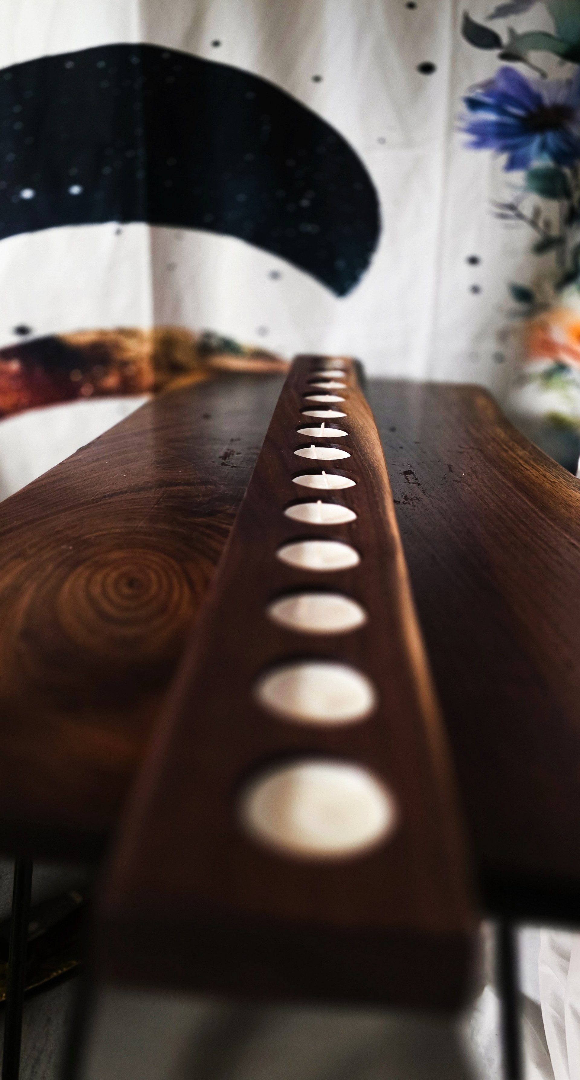 Live Edge Walnut Wedding Party Firefly (13 Candle Holder) product image (1)