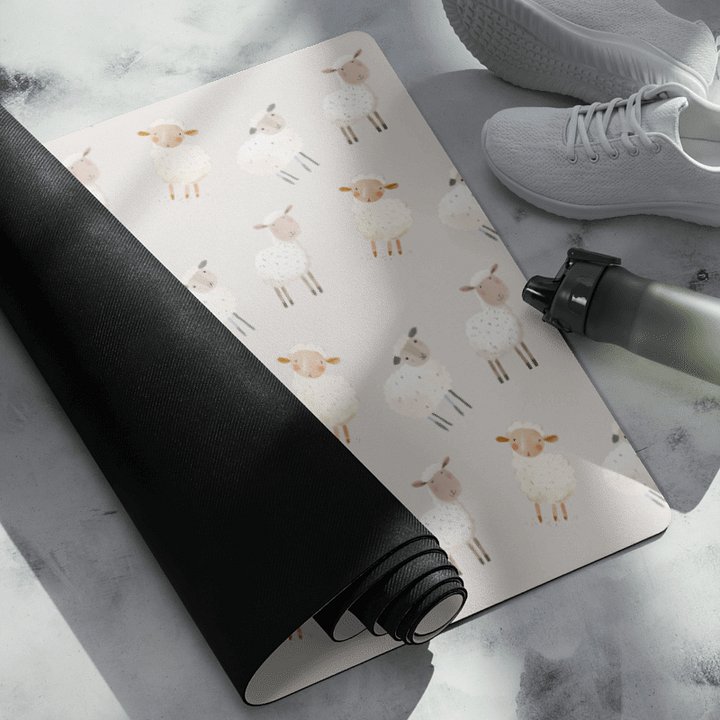 Sheep Pattern Yoga Mat by Treasure Pie product image (2)