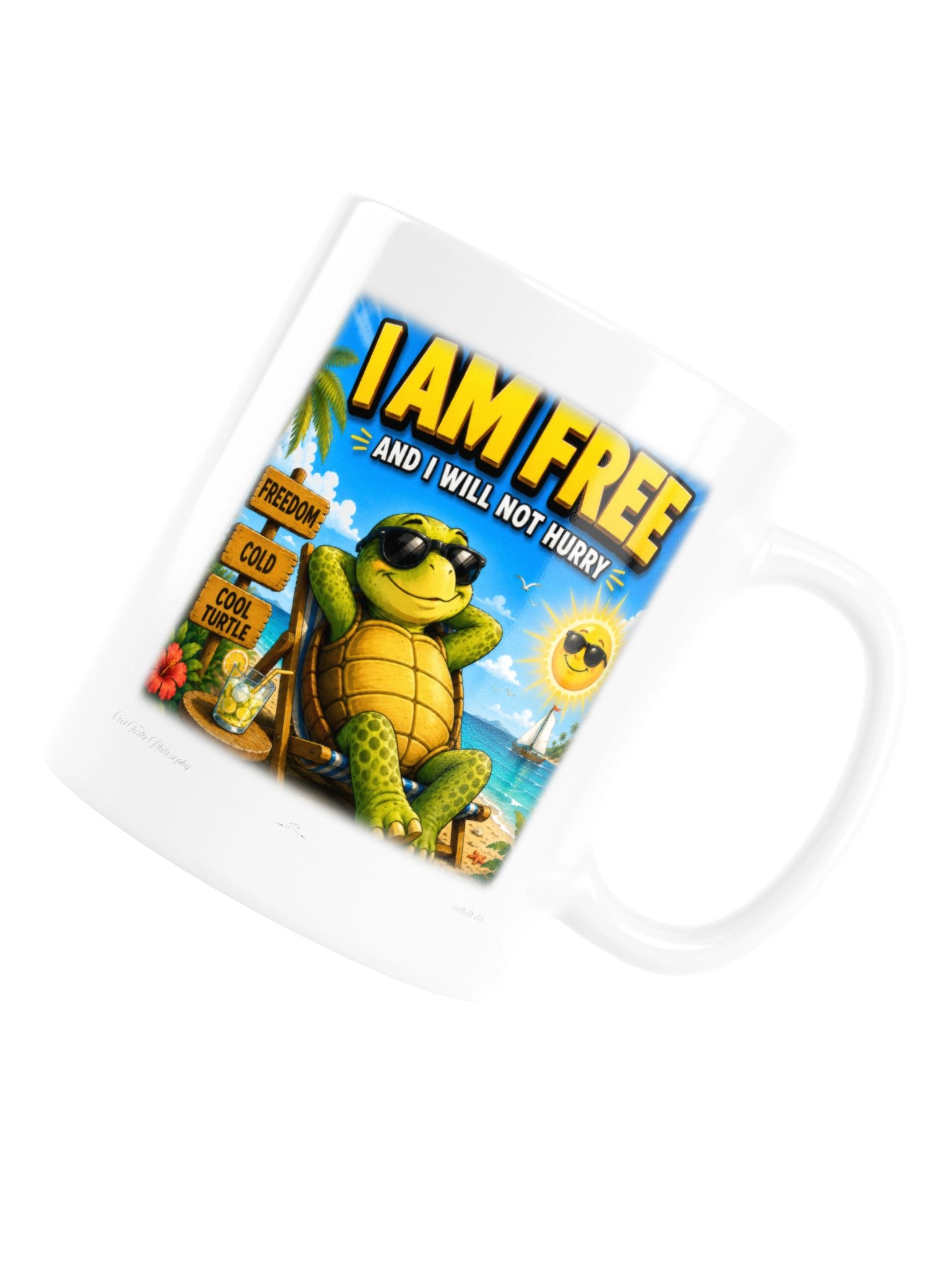I Am Free Cool Turtle Mug product image (16)