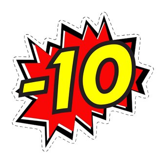 Minus Ten Die Cut Sticker product image (1)