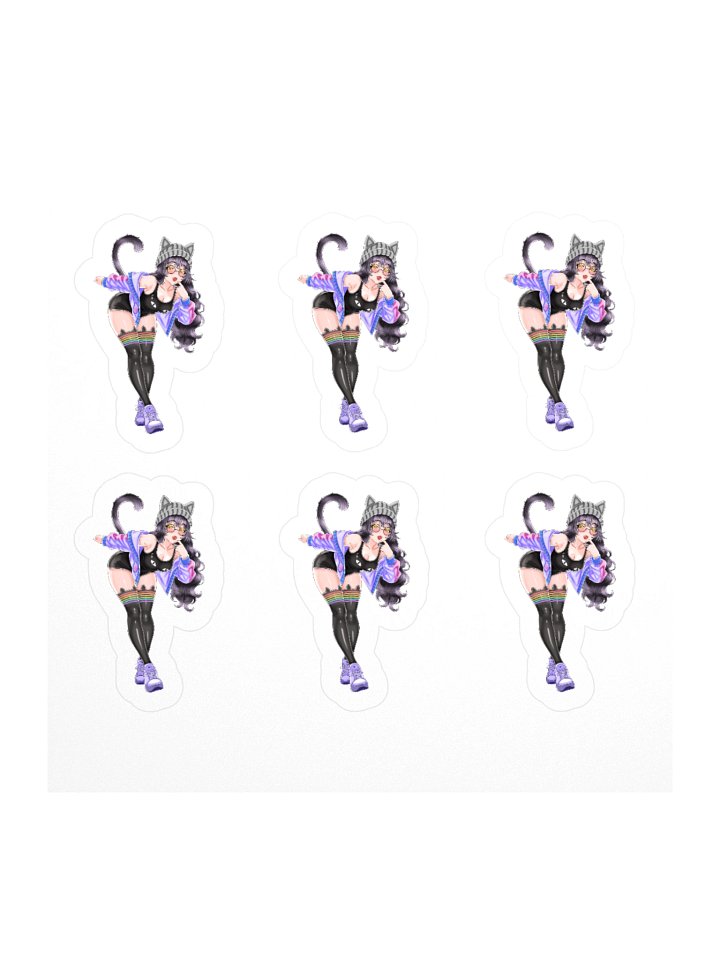 Leaning Stickers (White) product image (1)