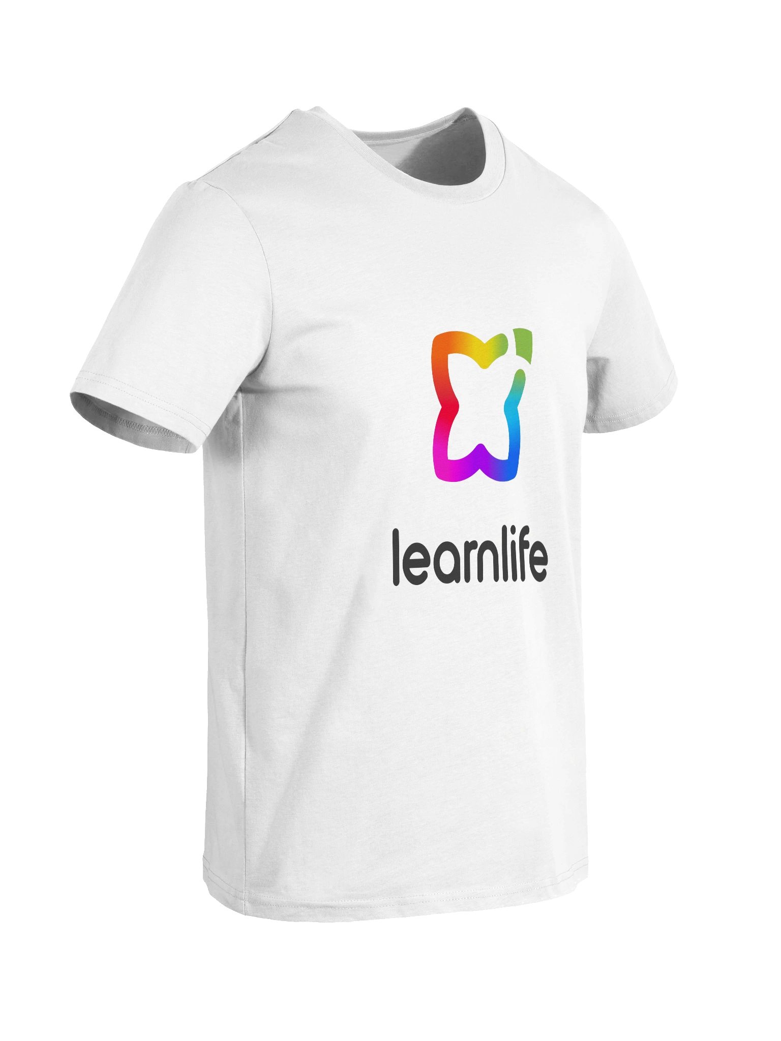 Adult/Teen Tee - Organic - Vertical Logo - Rainbow & Charcoal product image (8)