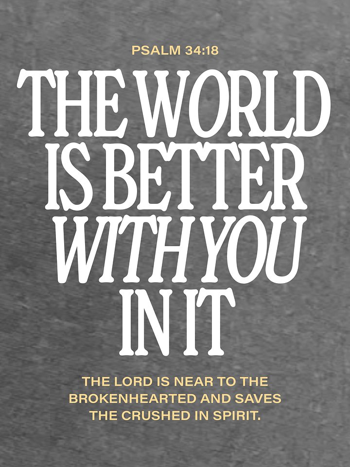 Psalm 34:18 Bible Verse Christian Shirt product image (2)