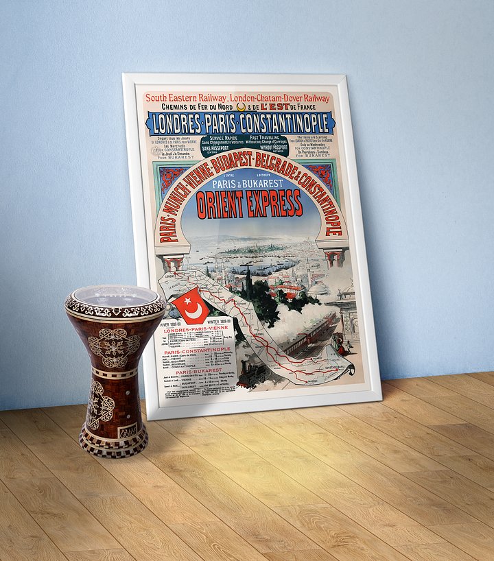 Orient Express, Istanbul, Turkey, 1888 — retro vintage travel poster product image (1)