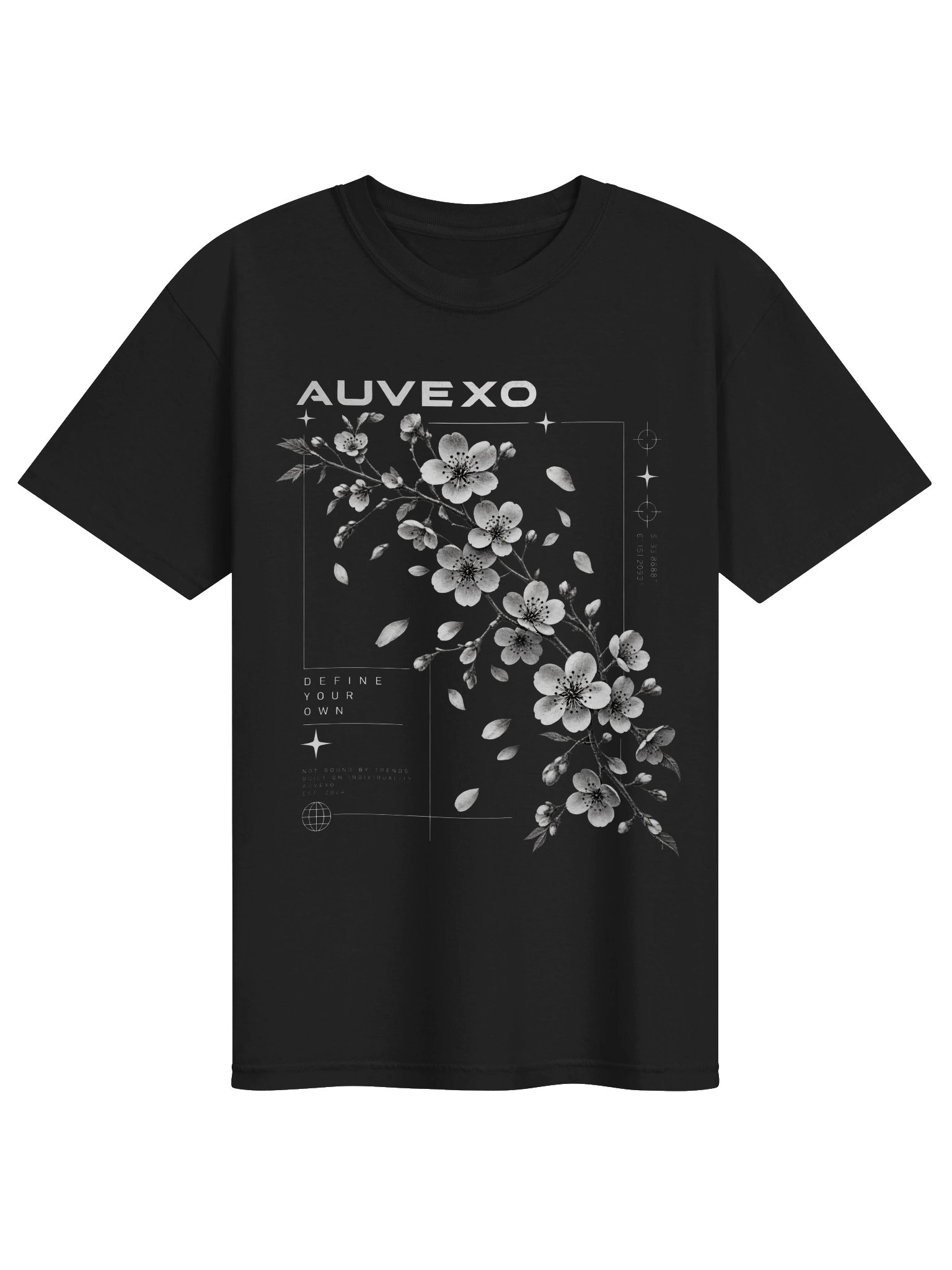 AUVEXO | Sakura Dreams Tee — Midnight Black product image (1)
