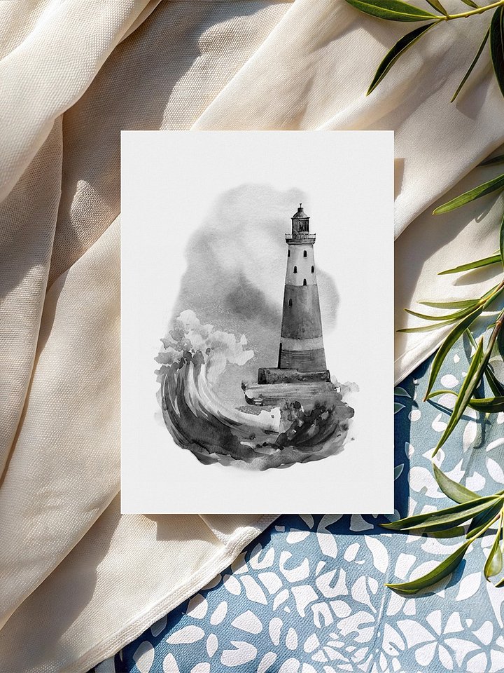 Lighthouse Ink Storm Print product image (1)