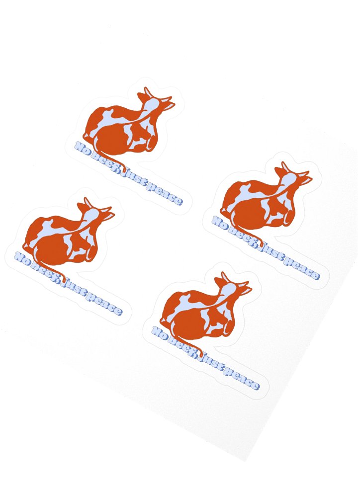 No beef, just peace - Sticker (small) product image (2)